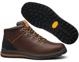Мужские ботинки на шнурках 43703var18 коричневые