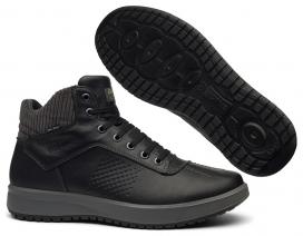 Кожаные мужские ботинки 43605А16 черные