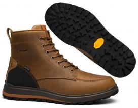 Высокие ботинки на шнуровке 43701var16 светло-коричневые